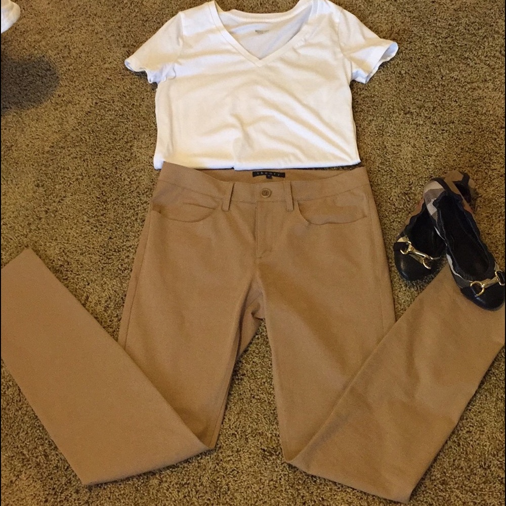 Theory cotton stretch pants